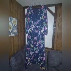Floral Navy Maxi Dress